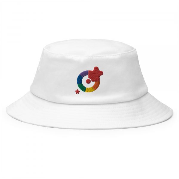 Old School Bucket HatOld School Bucket Hat Official goMadridPride - White