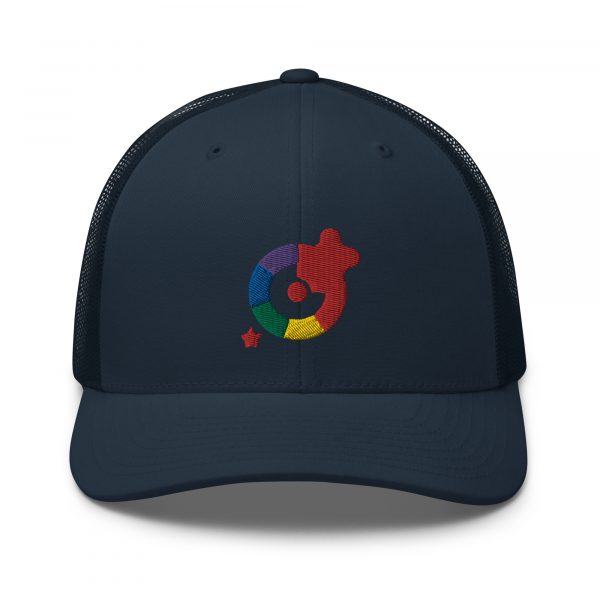 Trucker Cap Hat Official goMadridPride - Navy/Navy