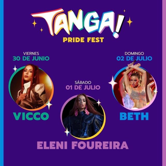 Tanga! Pride Festival 2023.

🌈🌟 3 Tanga parties, Friday, Saturday and Sunday, 3 rooms (Pop+Hits, Urban & House) with Vicco, Eleni Foureira, Beth. 🌈💖

Teatro Barceló.
30 June 2023 23:30 - 02 July 2023 18:00.

🇪🇸 🌈🌟 3 fiestas Tanga, Viernes, Sábado y Domingo, 3 salas (Pop+Hits, Urban & House) con Vicco, Eleni Foureira, Beth. 🌈💖

@tangapartymadrid #tangapartymadrid @vicco.music @foureira @bethrodergas #gomadridpride #gay #madrid #gayfriendly #pride #gaypride #gaypridemadrid #instagay #gaymadrid #gayfollow #orgullogay #gayspain #madridpride #demadridalcielo #madridmemola #madridorgullo #gayparty #madridevents #mado2023 #madridorgullo2023